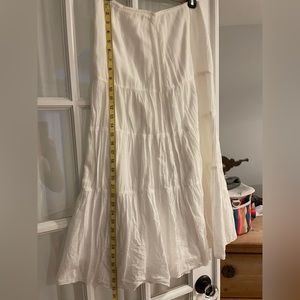 Long cotton lined maxi skirt